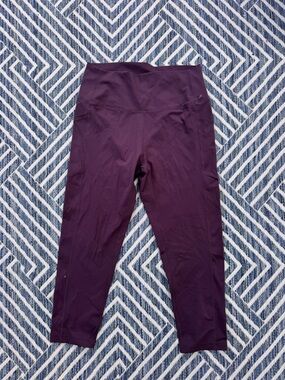 ZYIA Plum Purple High-Rise Capri Leggings